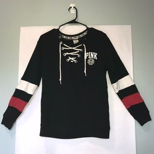 Victoria’s Secret Pink Lace up Long Sleeve